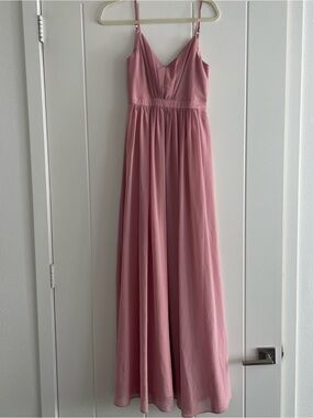 Blush Pink Spaghetti Strap Maxi Dress
